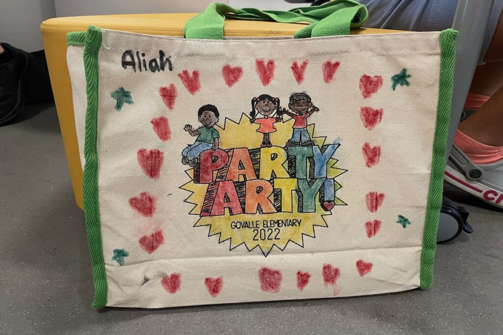 decorated art bag